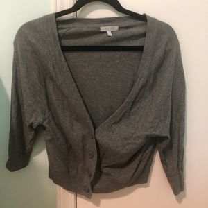 Gray button up cardigan